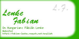 lenke fabian business card