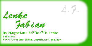 lenke fabian business card